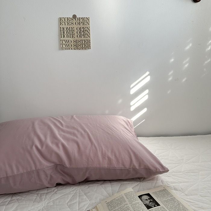 Pure Cotton Pillowcase 48x74cm Dirty pink L 48*74 single pillowcase